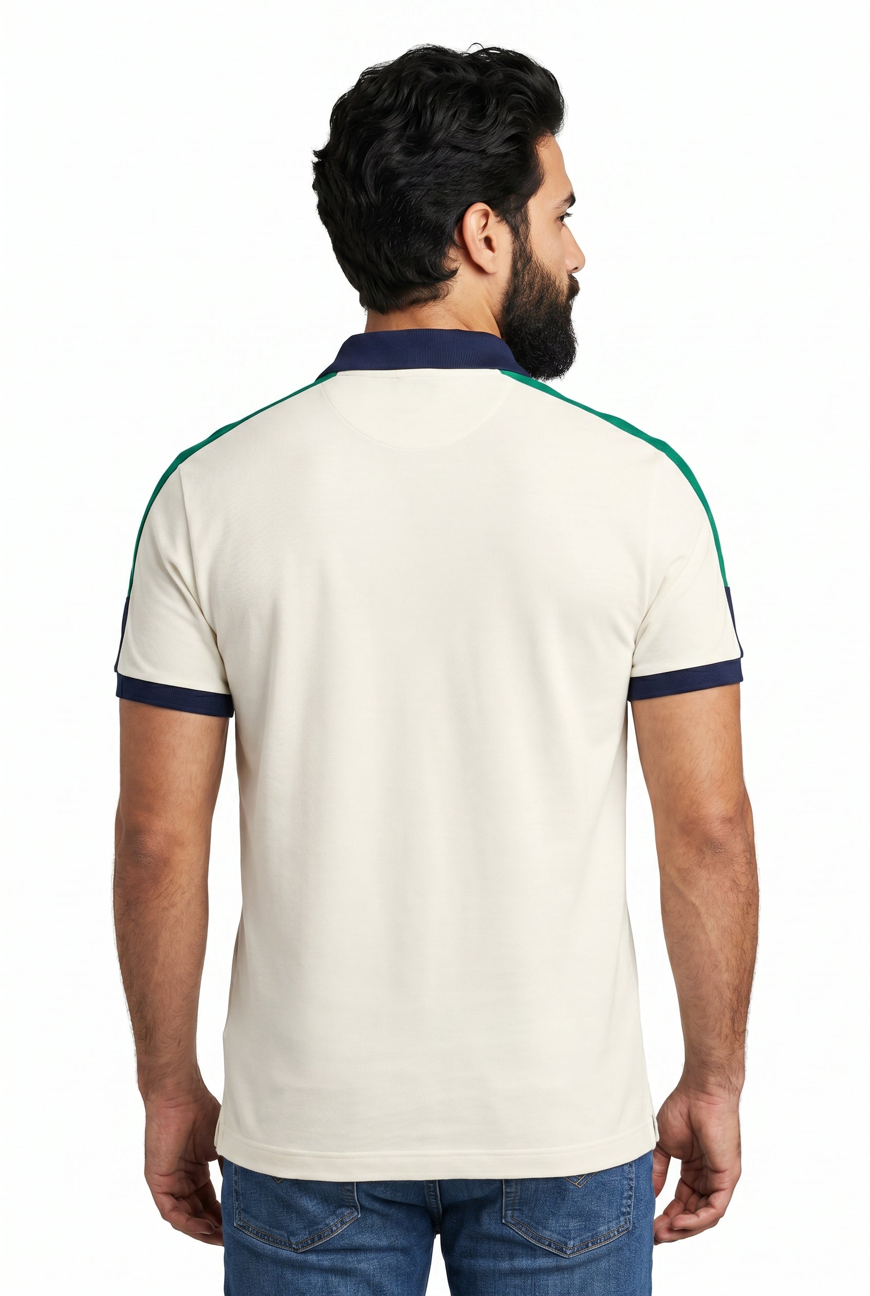 Camisa Gola Polo LCT Legacy Contrast Zip - Off White
