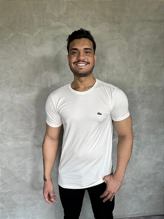 Camiseta Lacoste Masculina Jersey - Off White