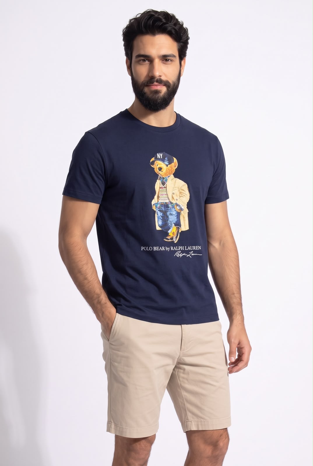 Camiseta RL Madison Avenue Bear - Azul Marinho