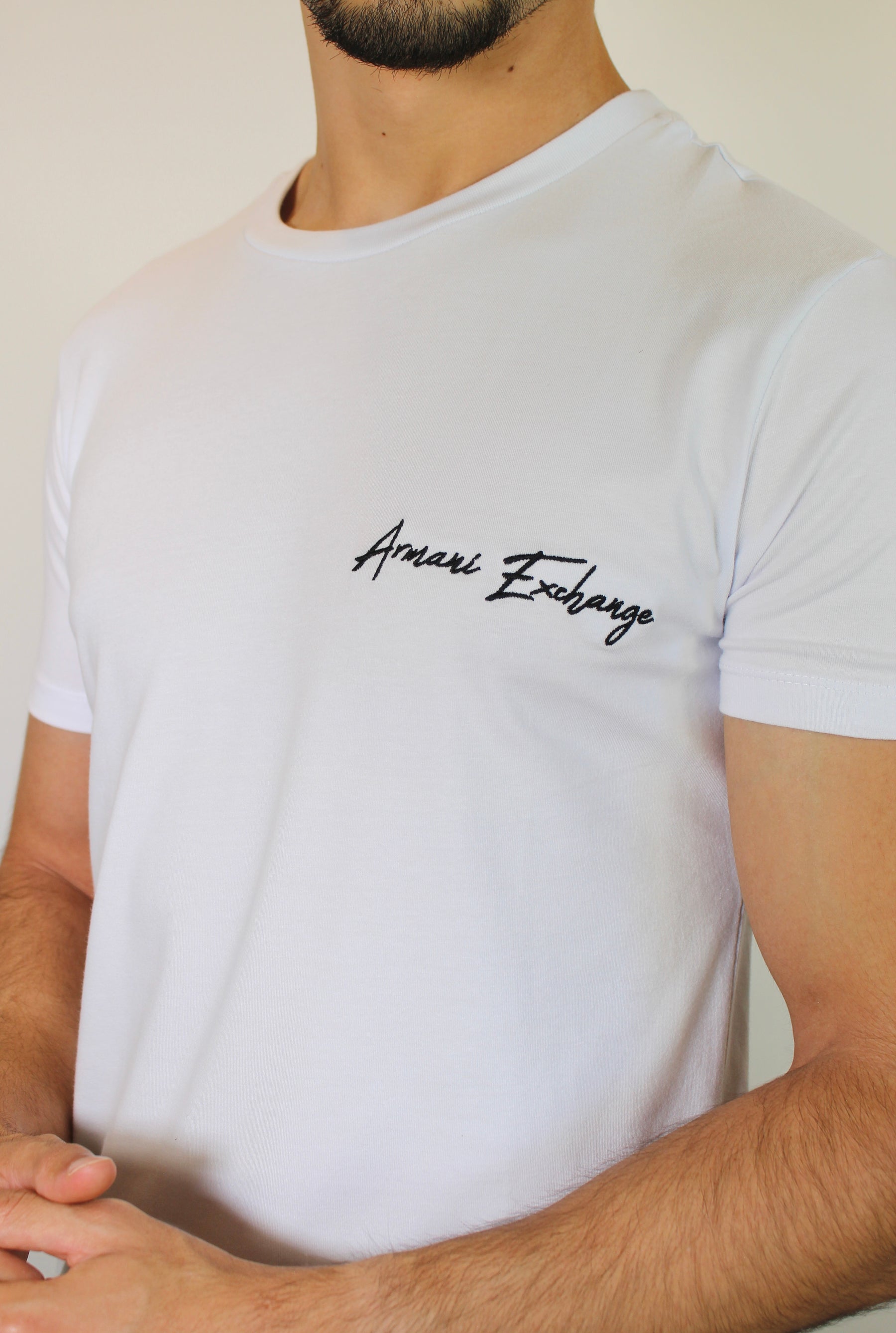 Camiseta AX Signature Logo - Branca