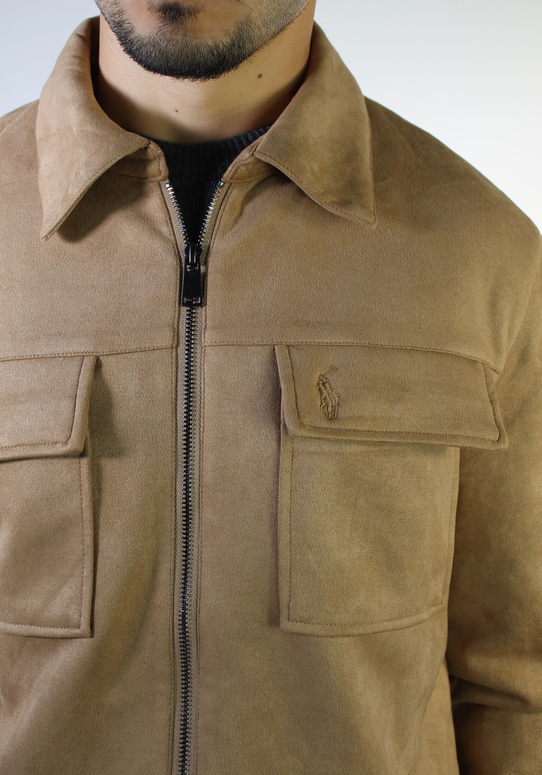 Jaqueta Suede RL Cargo - Cáqui