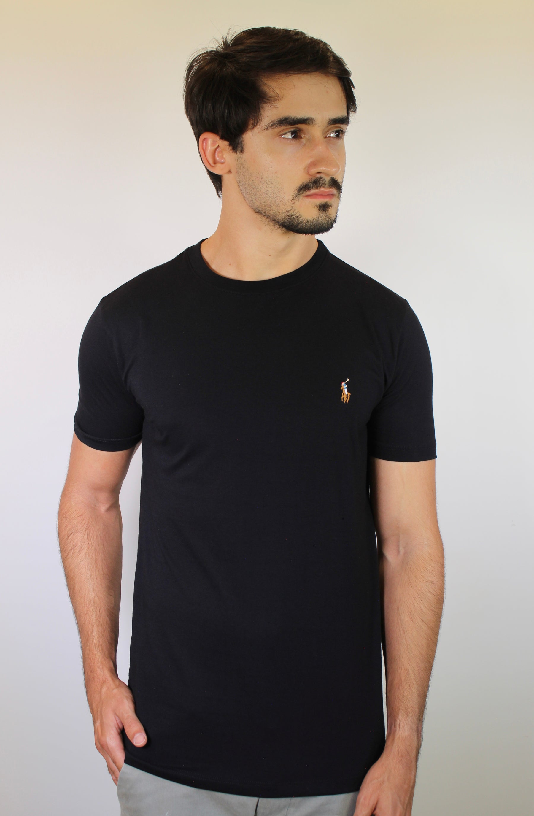 Camiseta RL Essential Small Pony Colorido - Preta