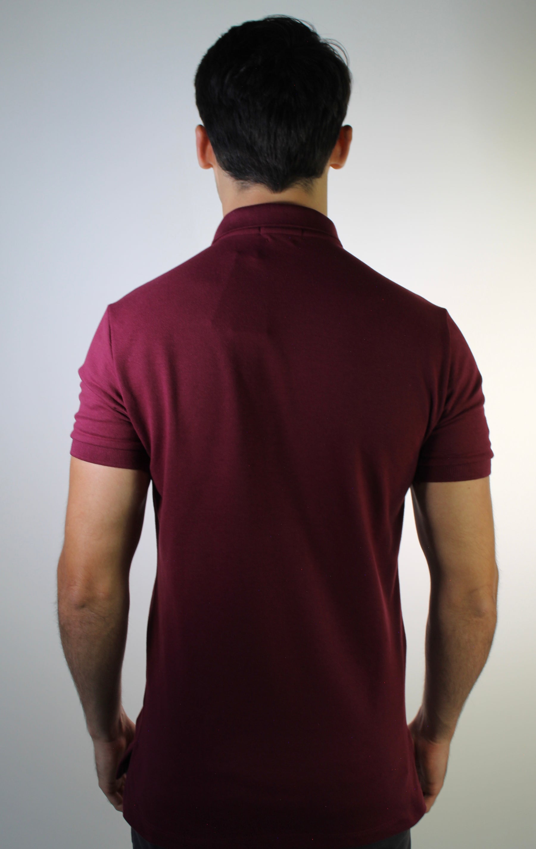 Camisa Gola Polo RL - Bordô Small Pony Amarelo
