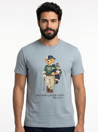 Camiseta RL Iconic Bear Golf Club - Azul Serenity