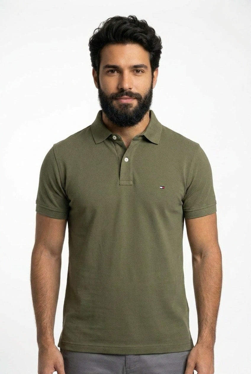 Camisa Gola Polo TH Masculina Coupe Sur Ivy - Verde Musgo
