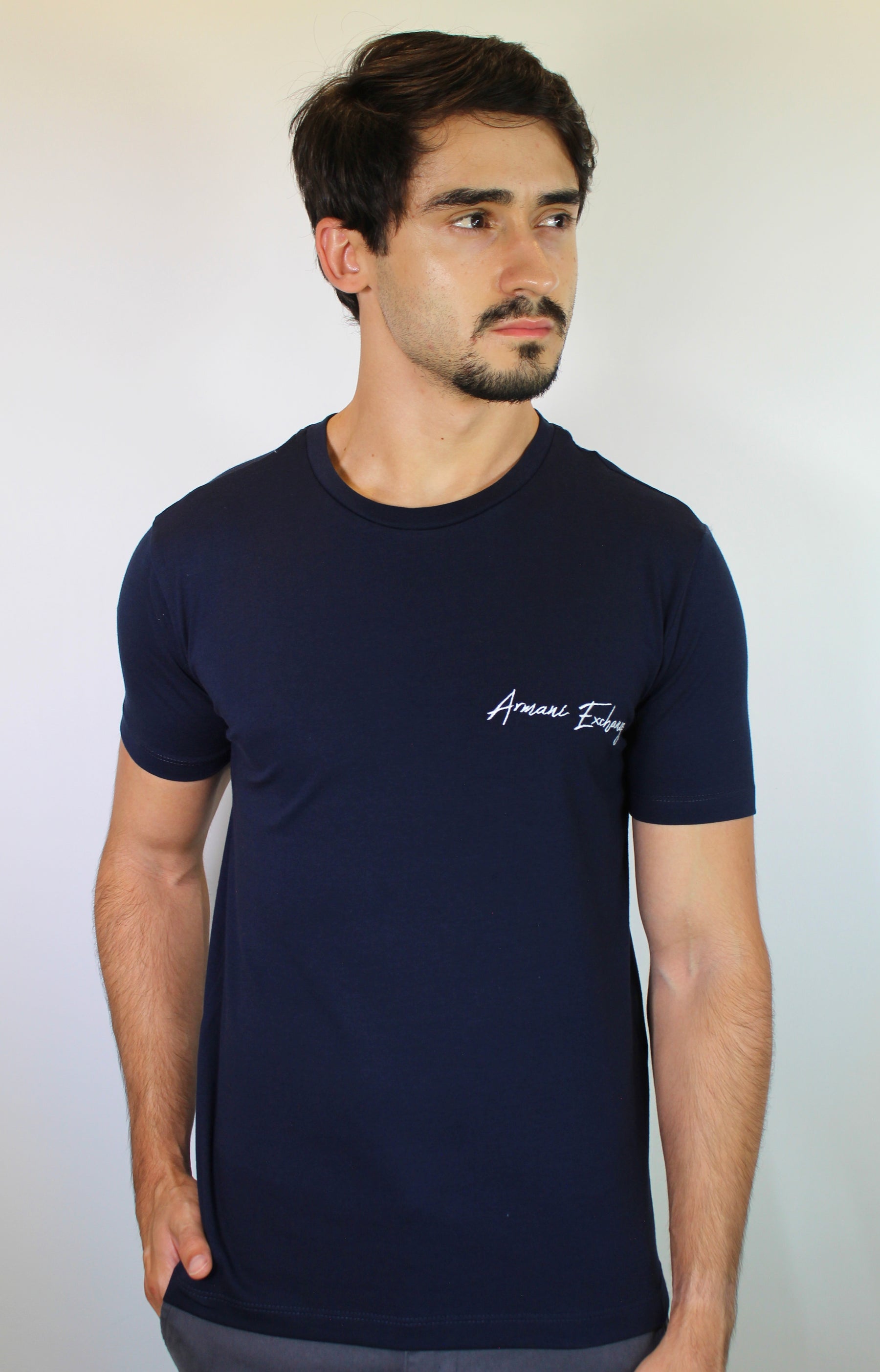 Camiseta AX Signature Logo - Azul Marinho
