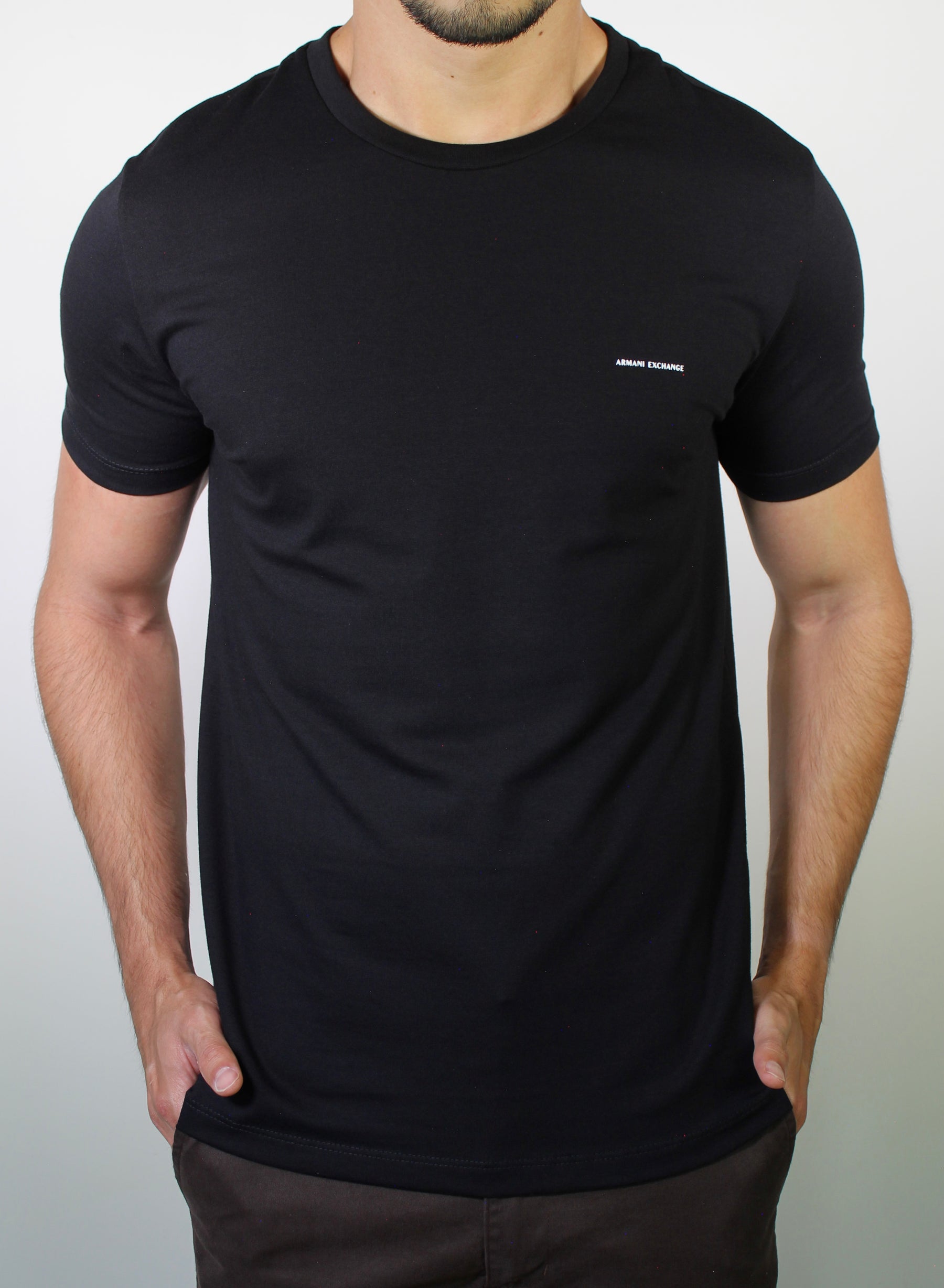 Camiseta AX Side Logo Line - Preta