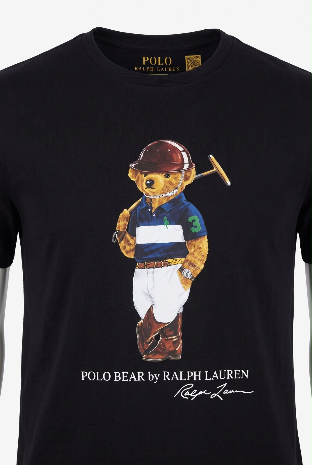 Camiseta RL Sport Icon Polo Rider Bear - Preta