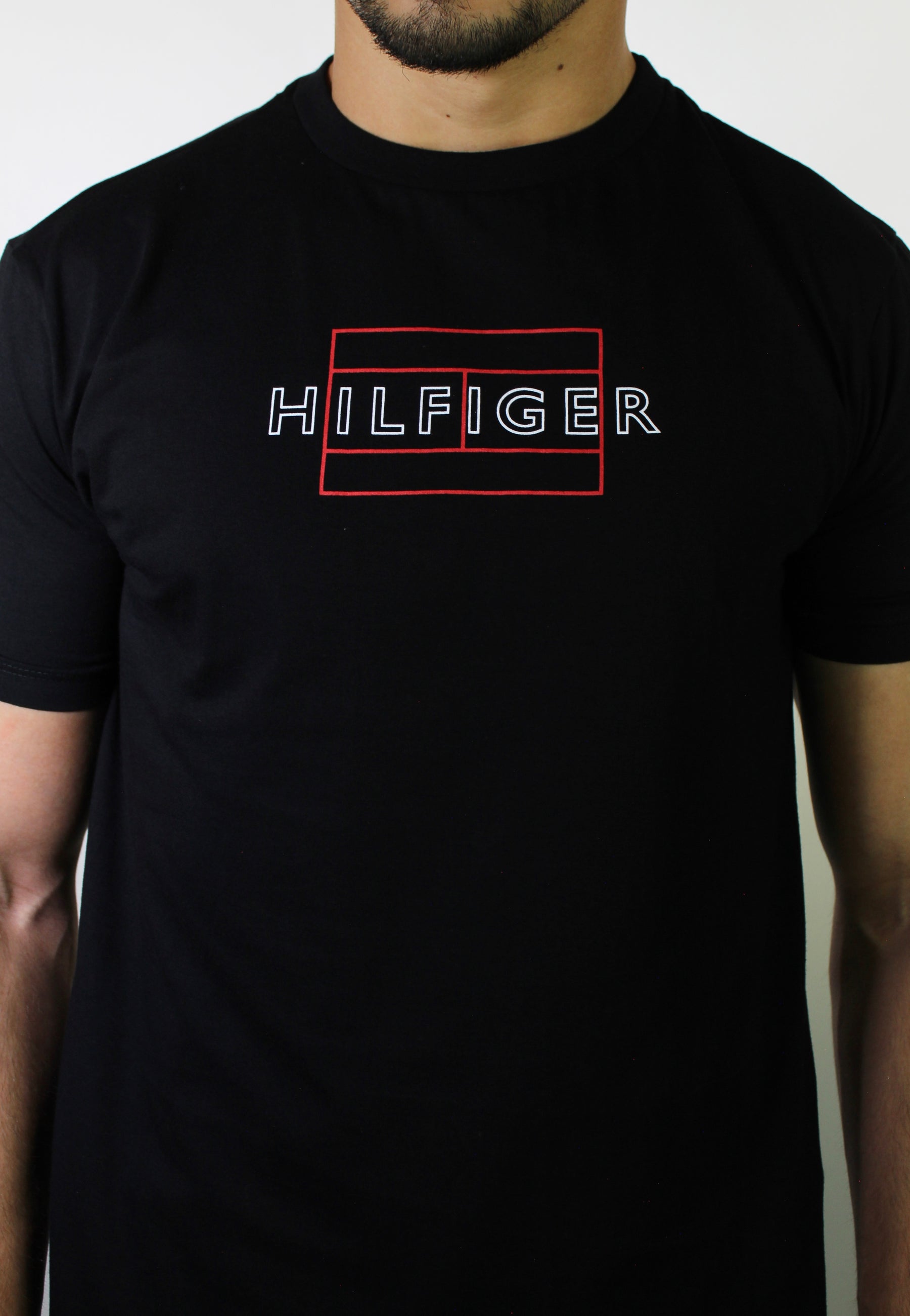 Camiseta TH Flag Frame Outline Tee - Preta