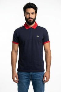 Camisa Gola Polo LCT Legacy Contrast Zip - Azul Marinho