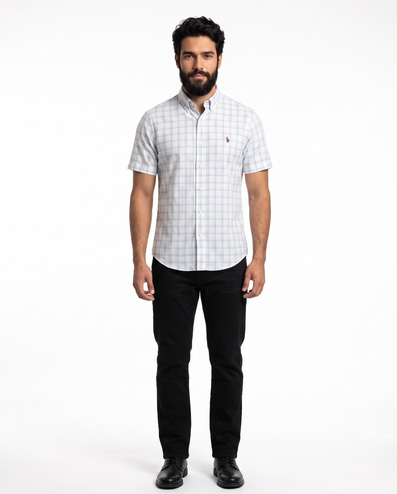 Camisa Manga Curta RL - Liverpool Classic Xadrez Azul
