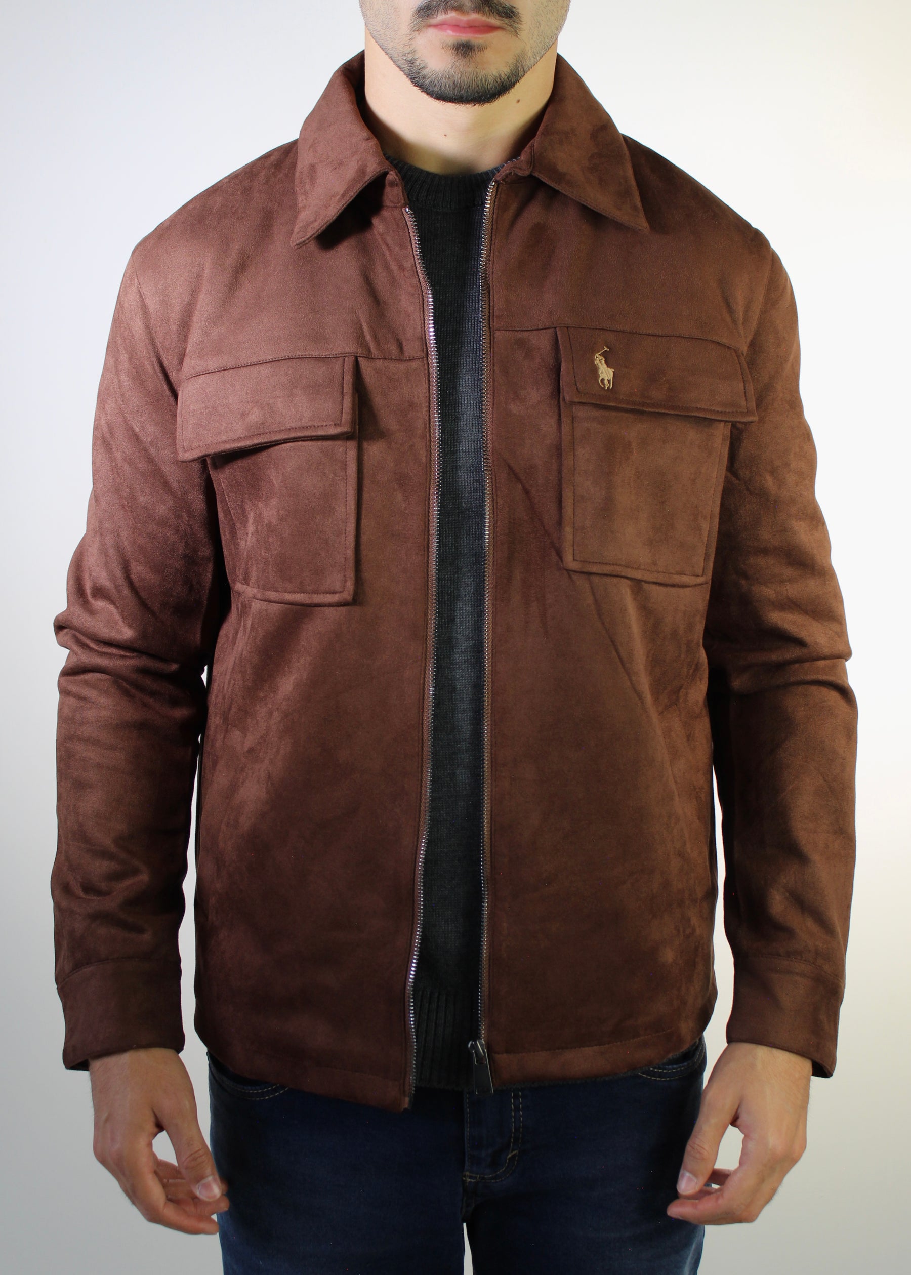 Jaqueta Suede RL Cargo - Marrom