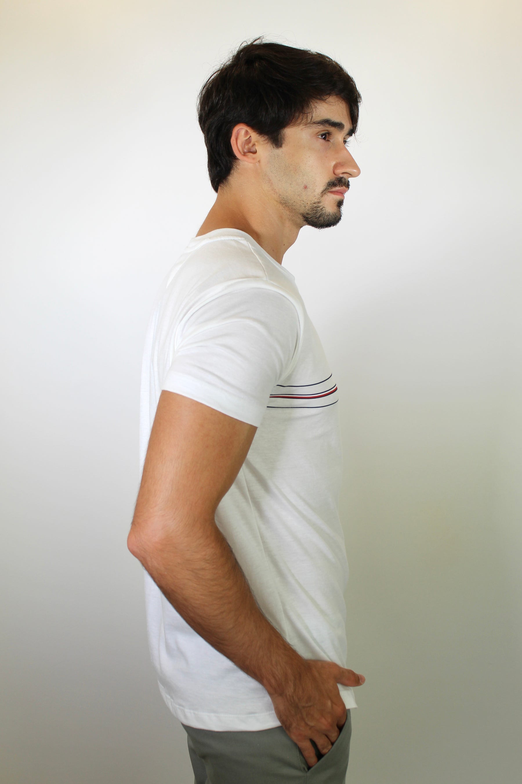 Camiseta TH Nautic Stripe - Branca