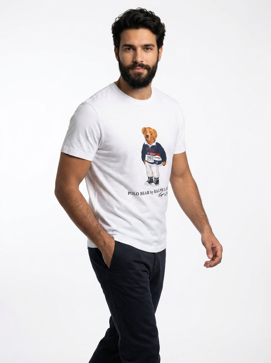 Camiseta RL Iconic Bear Rugby Club - Branca