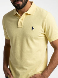 Camisa Gola Polo RL - Amarela Small Pony Azul Marinho
