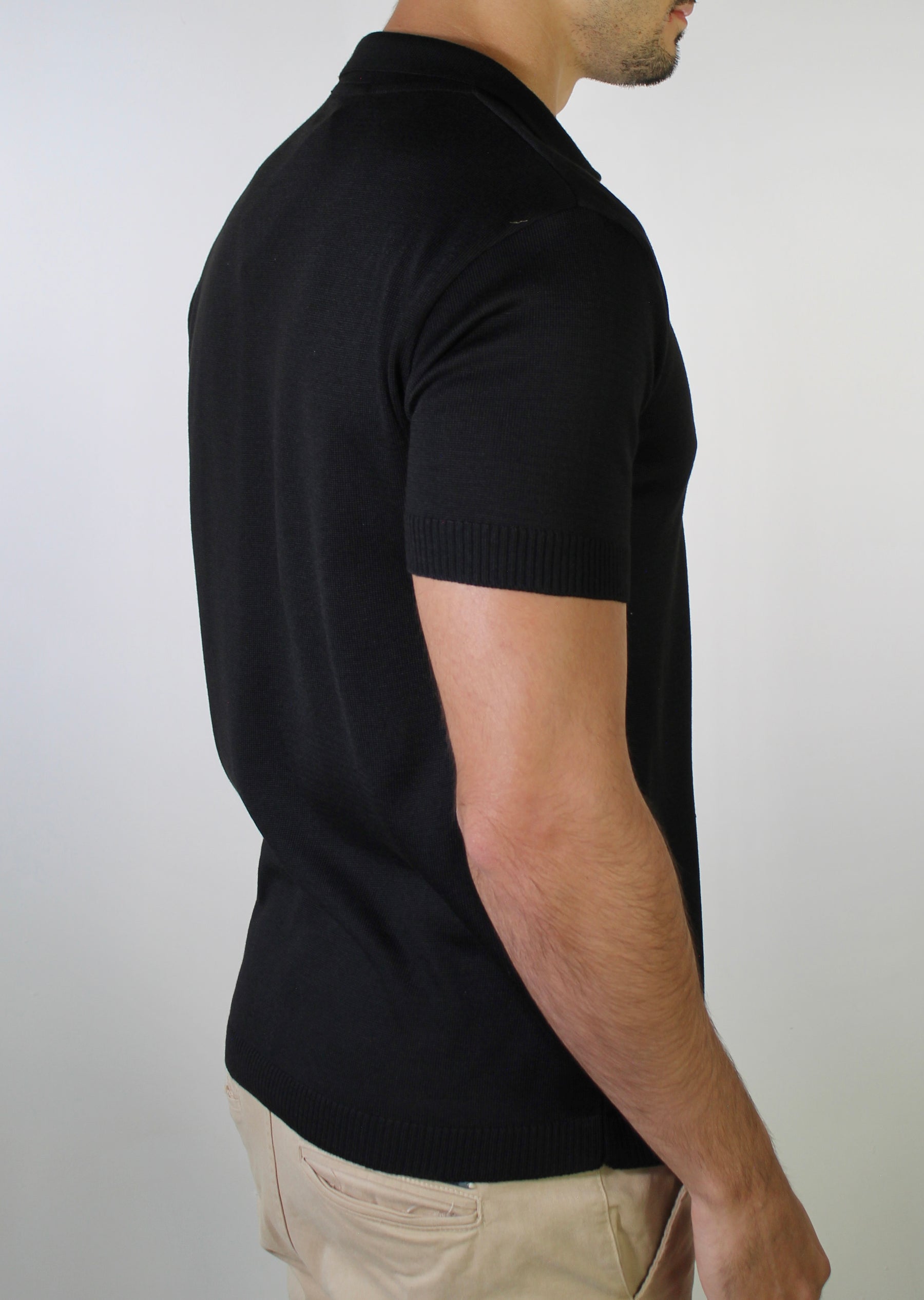 Camisa RL Polo Tricot Gola V - Preta