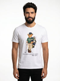 Camiseta RL Iconic Bear Golf Club - Off White