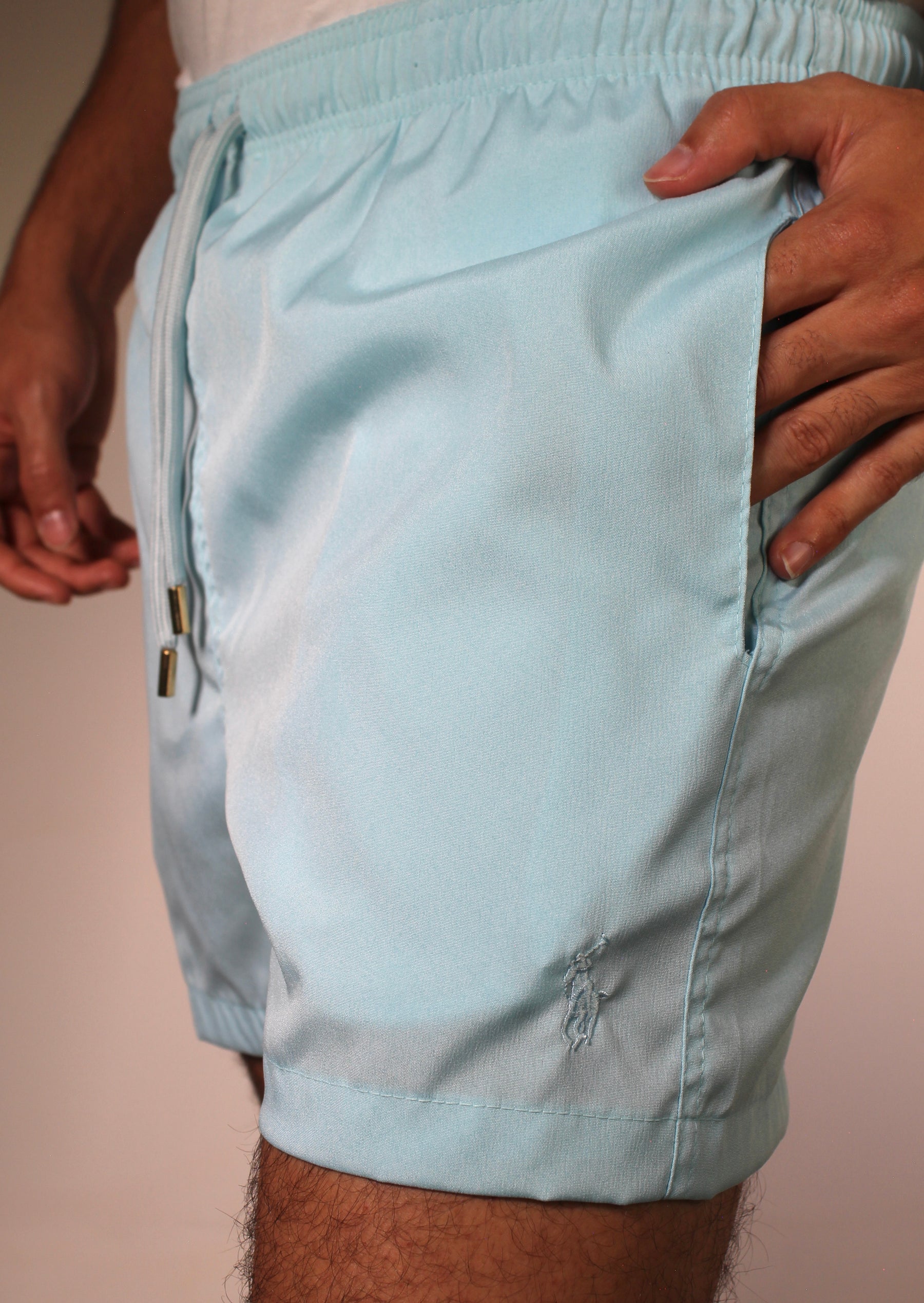 Short Beach Praia RL Hidden Wave - Azul Bebê