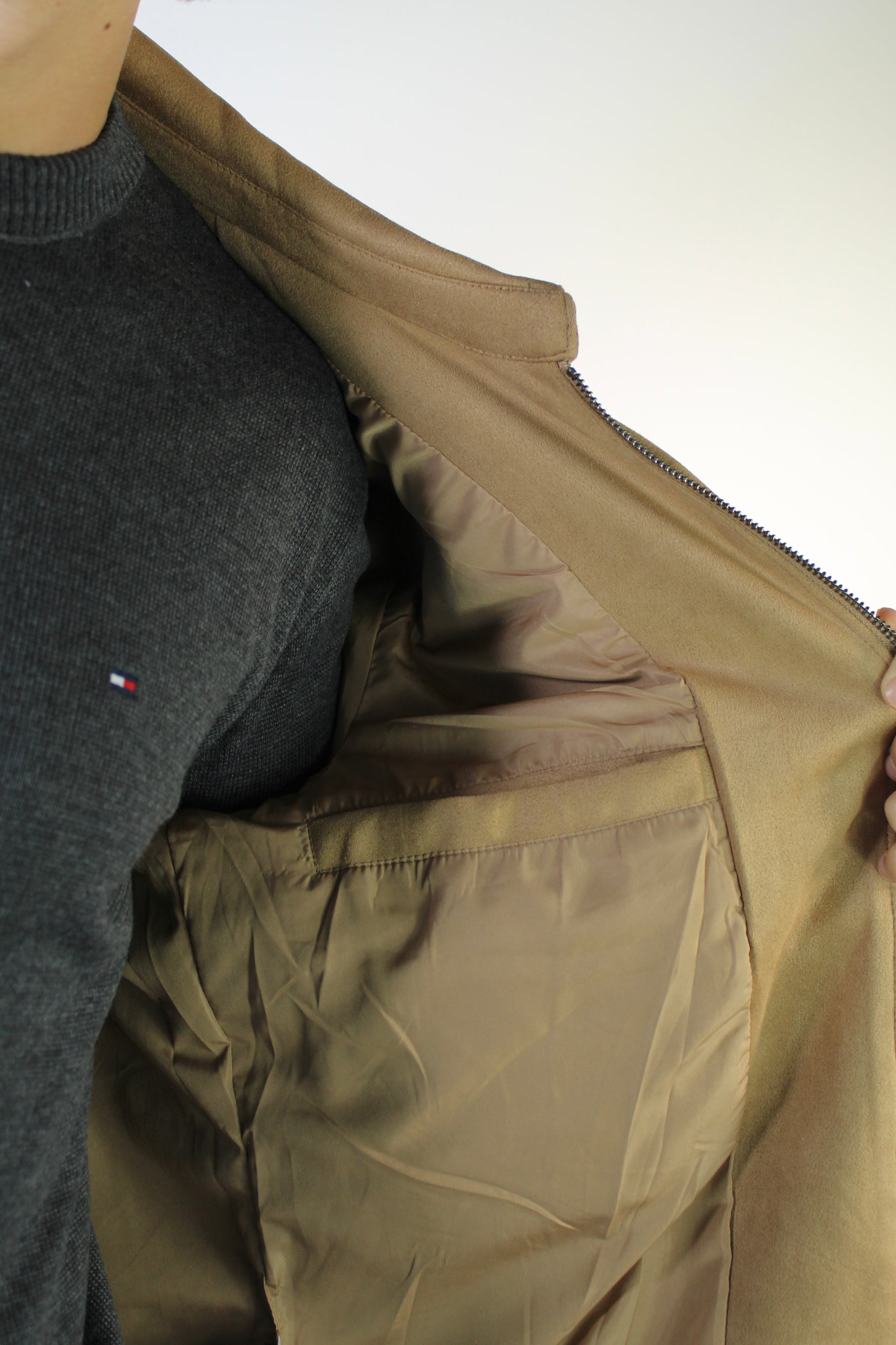 Jaqueta Suede RL Cargo - Cáqui