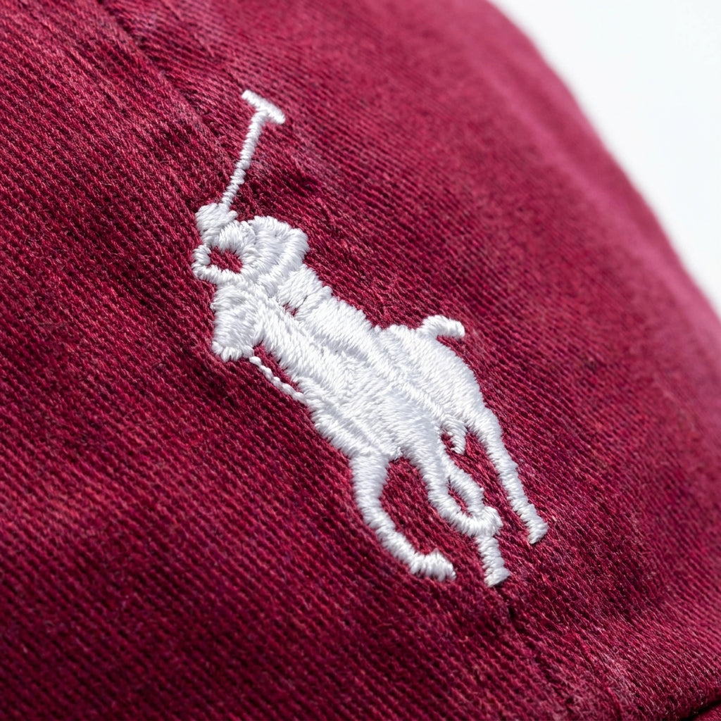 Boné Polo RL Classic - Marsala Small Pony Branco
