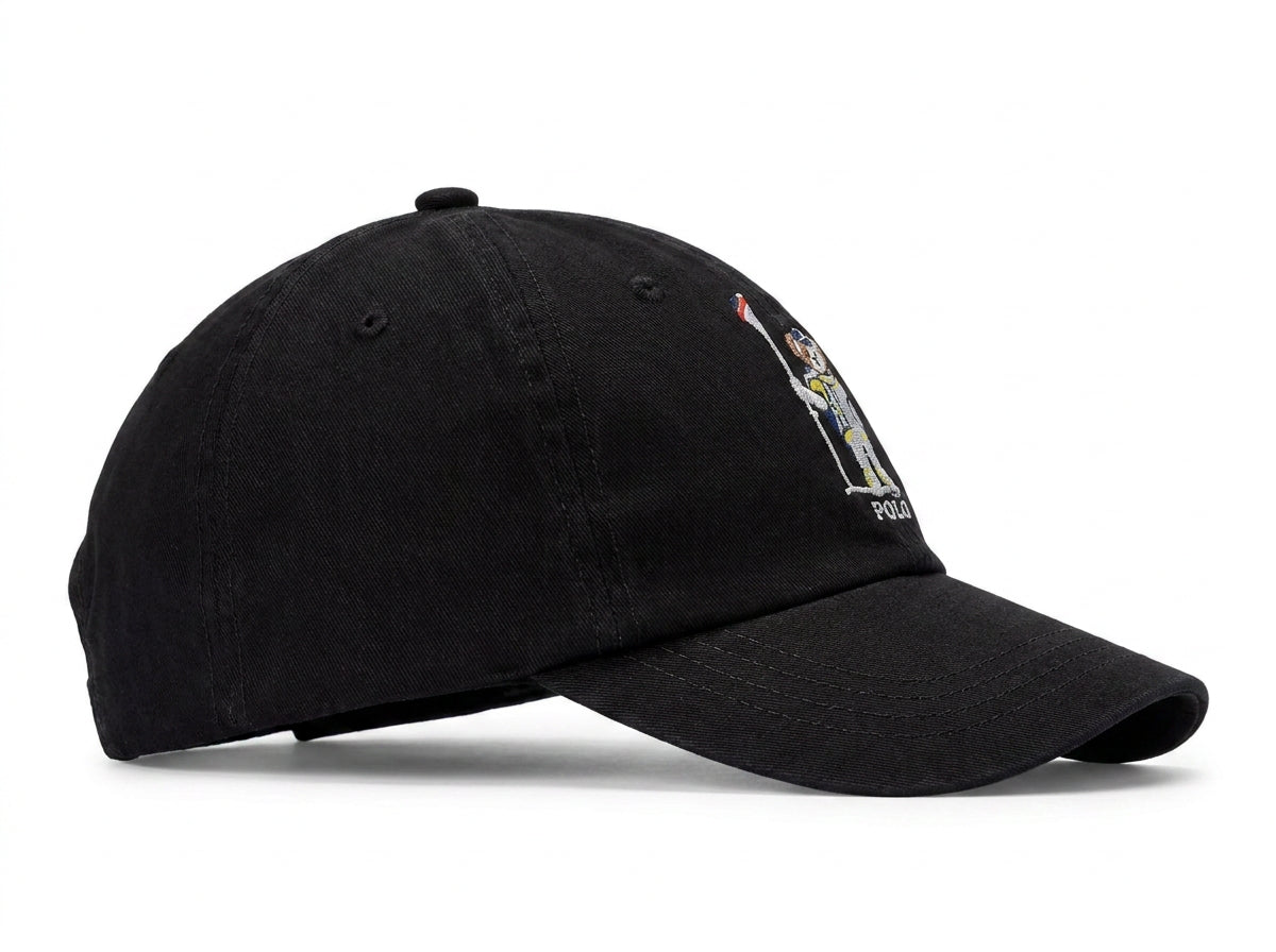 Boné Polo RL Rowing Bear - Preto