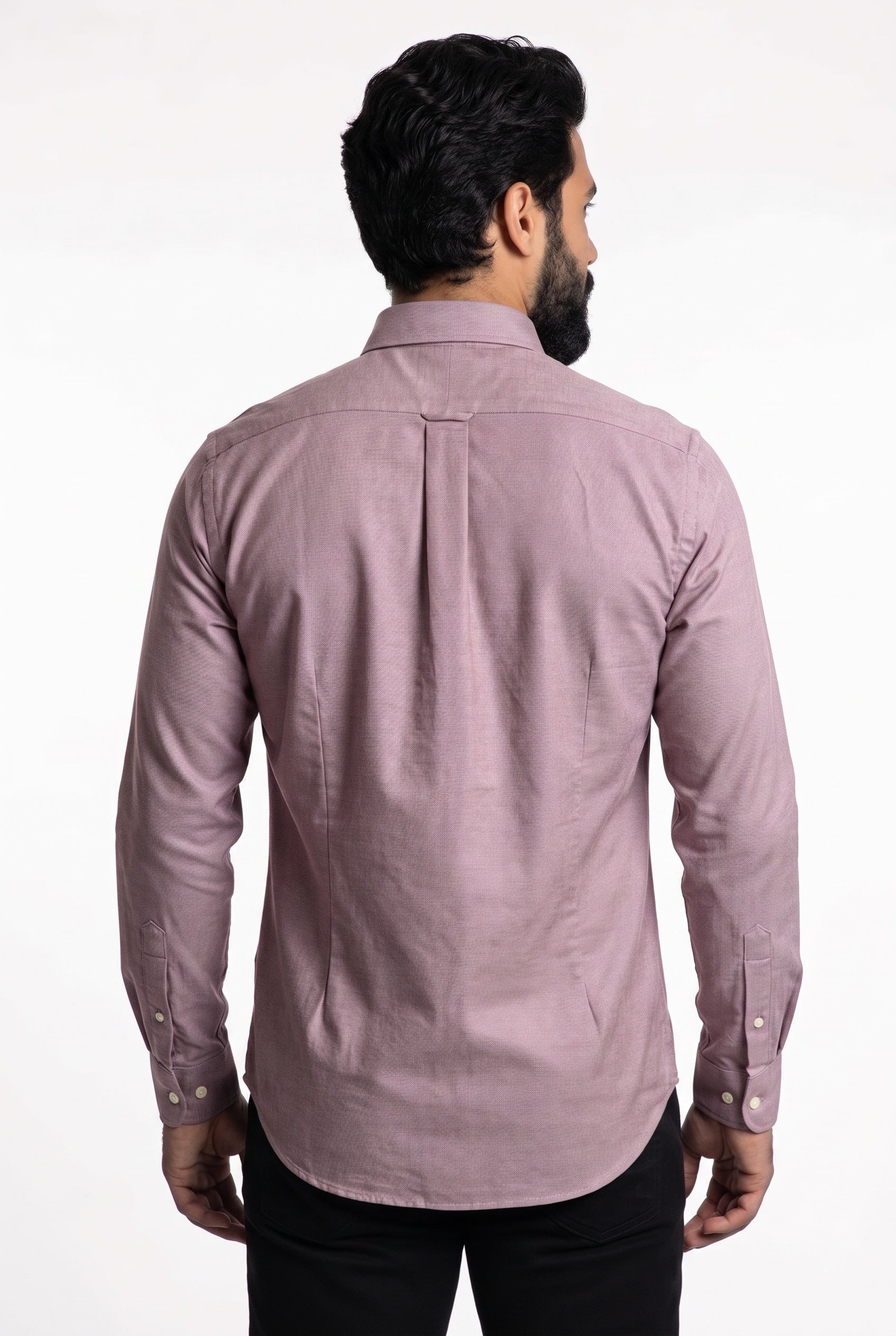 Camisa Social Lisa RL Manga Longa - Bordô Mescla