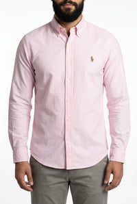 Camisa Social Lisa RL Manga Longa - Rosa