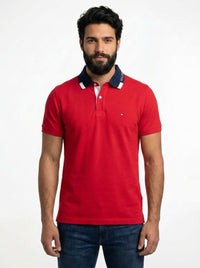 Camisa Gola Polo TH Trademark Contrast - Vermelha