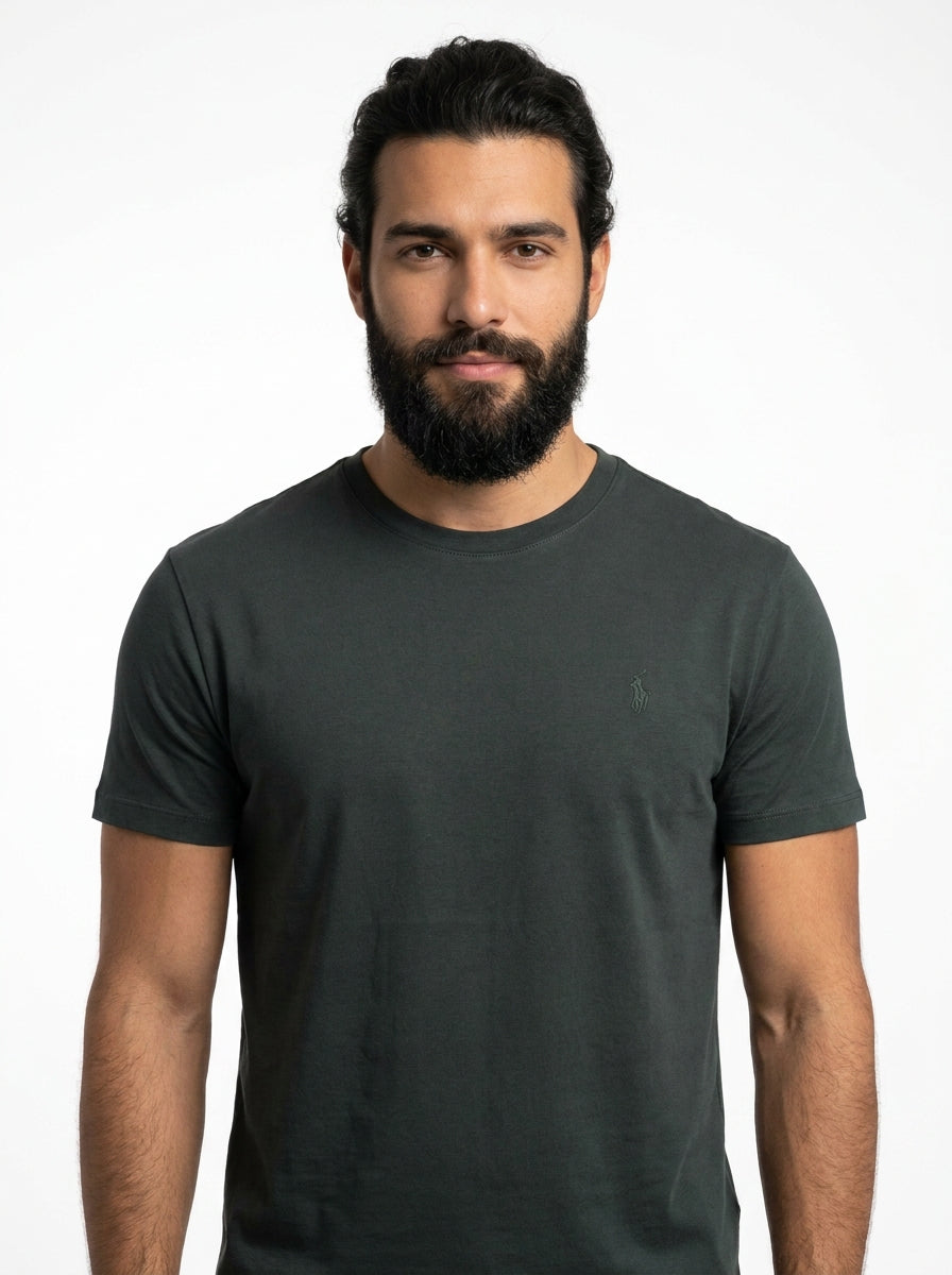 Camiseta RL Monochrome Icon - Verde Musgo