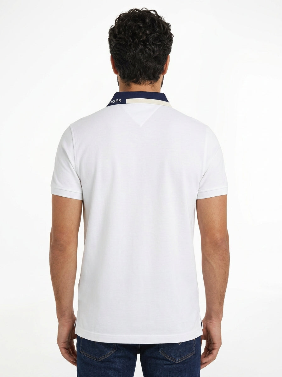 Camisa Gola Polo TH Trademark Contrast - Branca
