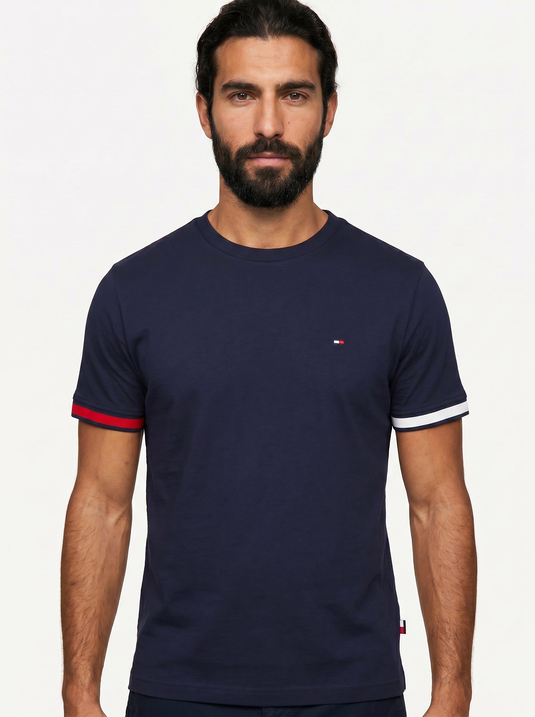 Camiseta TH Minimalist Sleeve Stripe - Azul Marinho