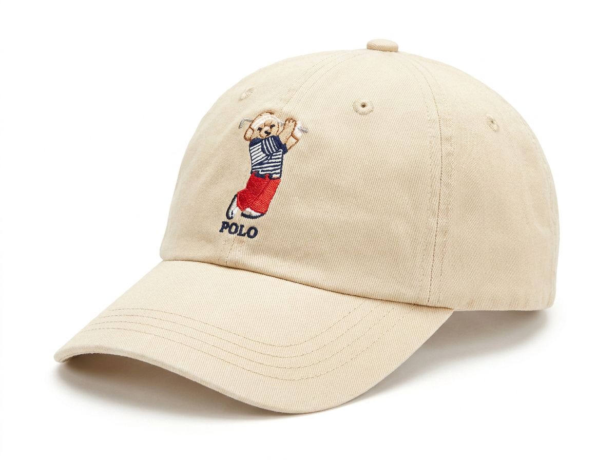 Boné Polo RL Golf Bear - Creme