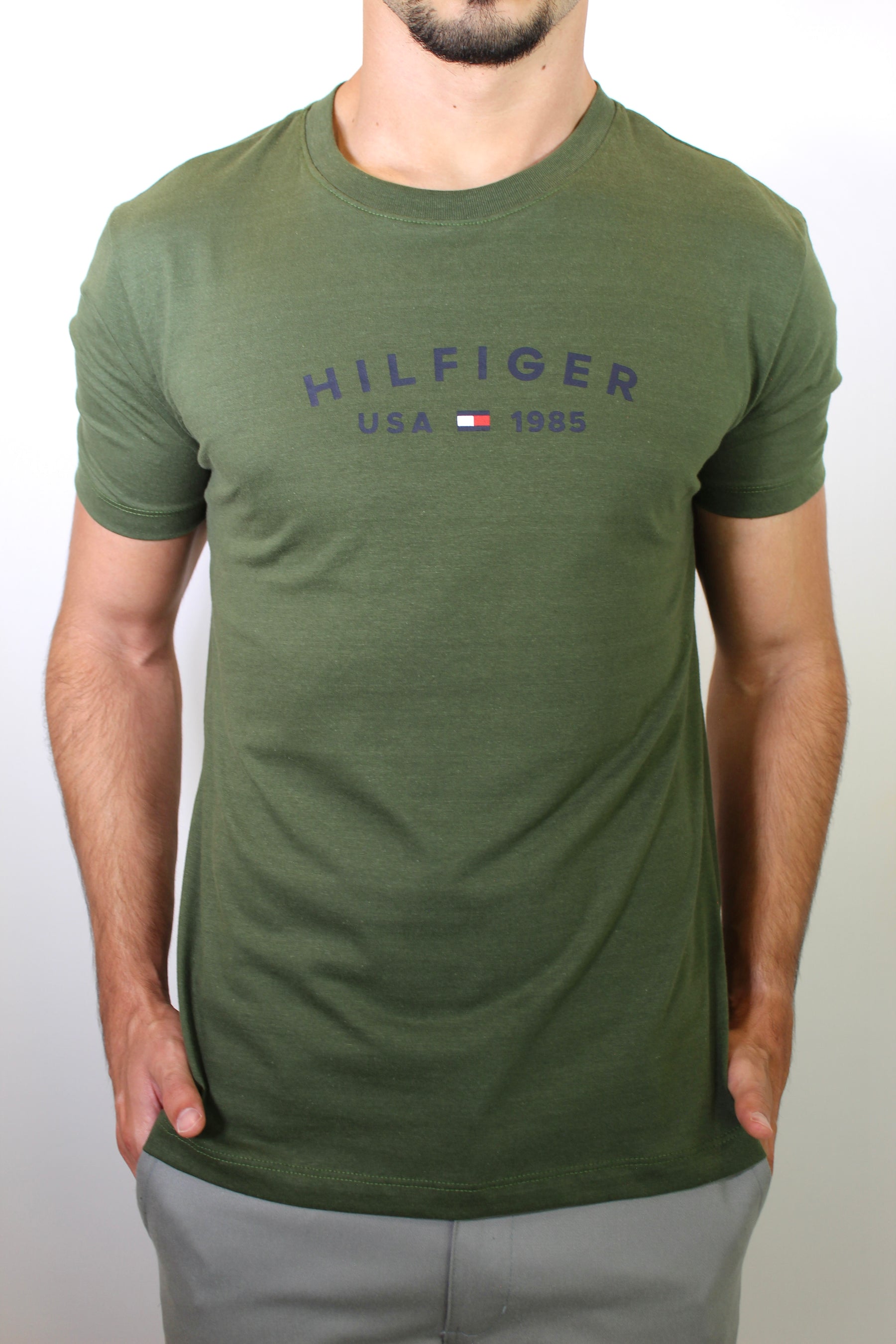 Camiseta TH College Style Est. 1985 Logo - Verde Musgo