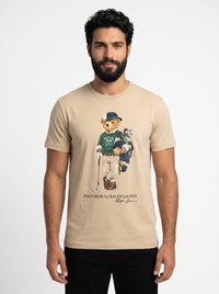 Camiseta RL Iconic Bear Golf Club - Bege