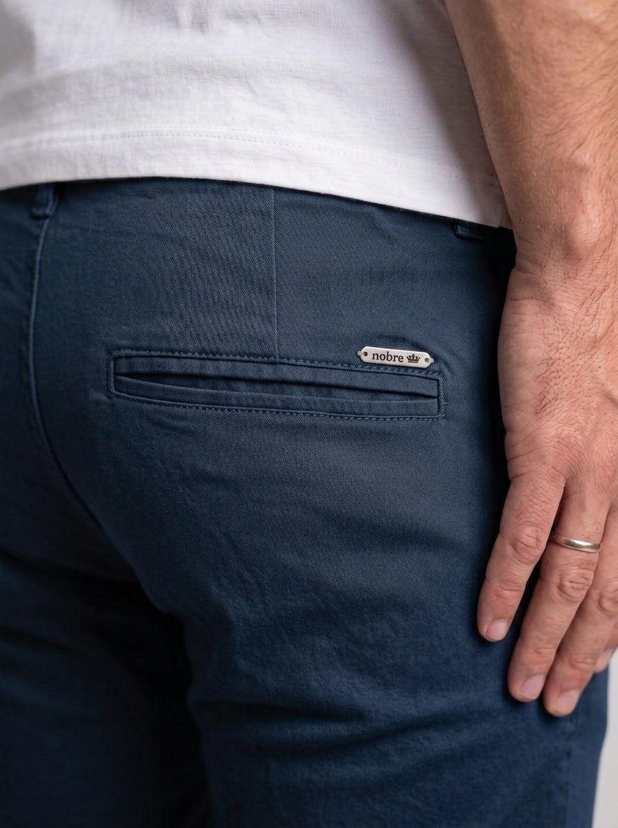Calça Sarja Nobre Men - Azul Marinho