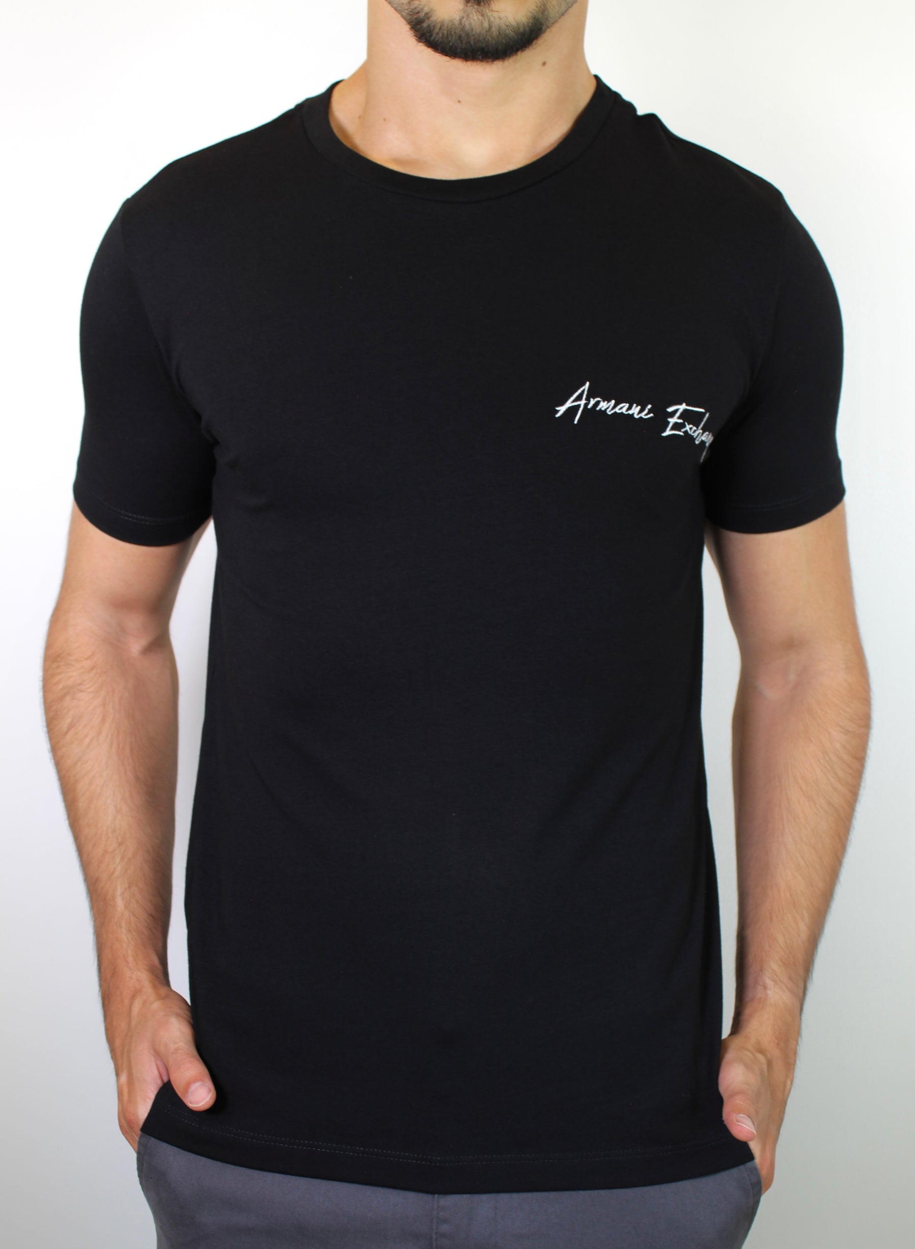 Camiseta AX Signature Logo - Preta