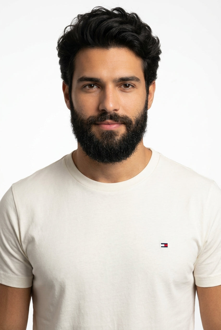 Camiseta TH Masculina Classic Nape - Off White
