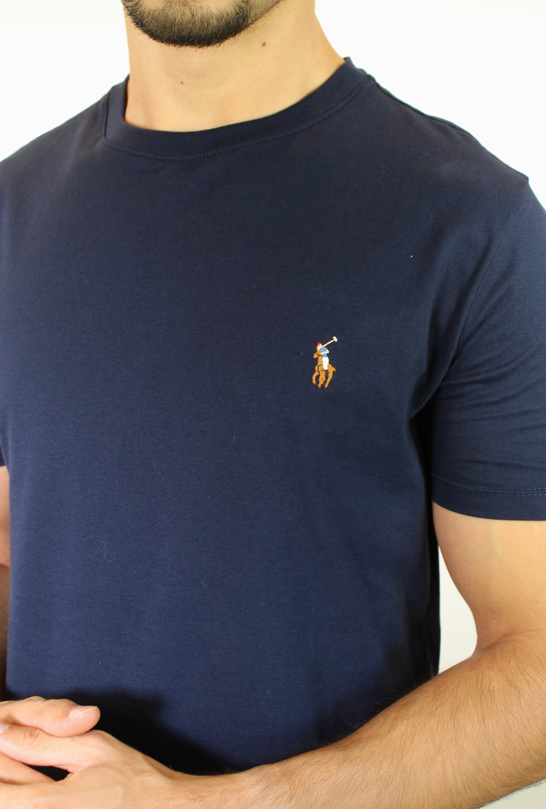 Camiseta RL Essential Small Pony Colorido - Azul Marinho