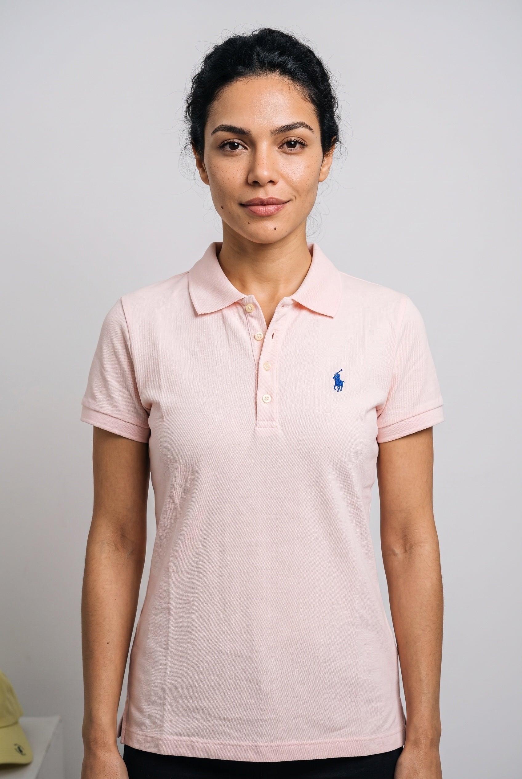Gola Polo Feminina RL Palm Club - Rosa Small Pony Azul Marinho