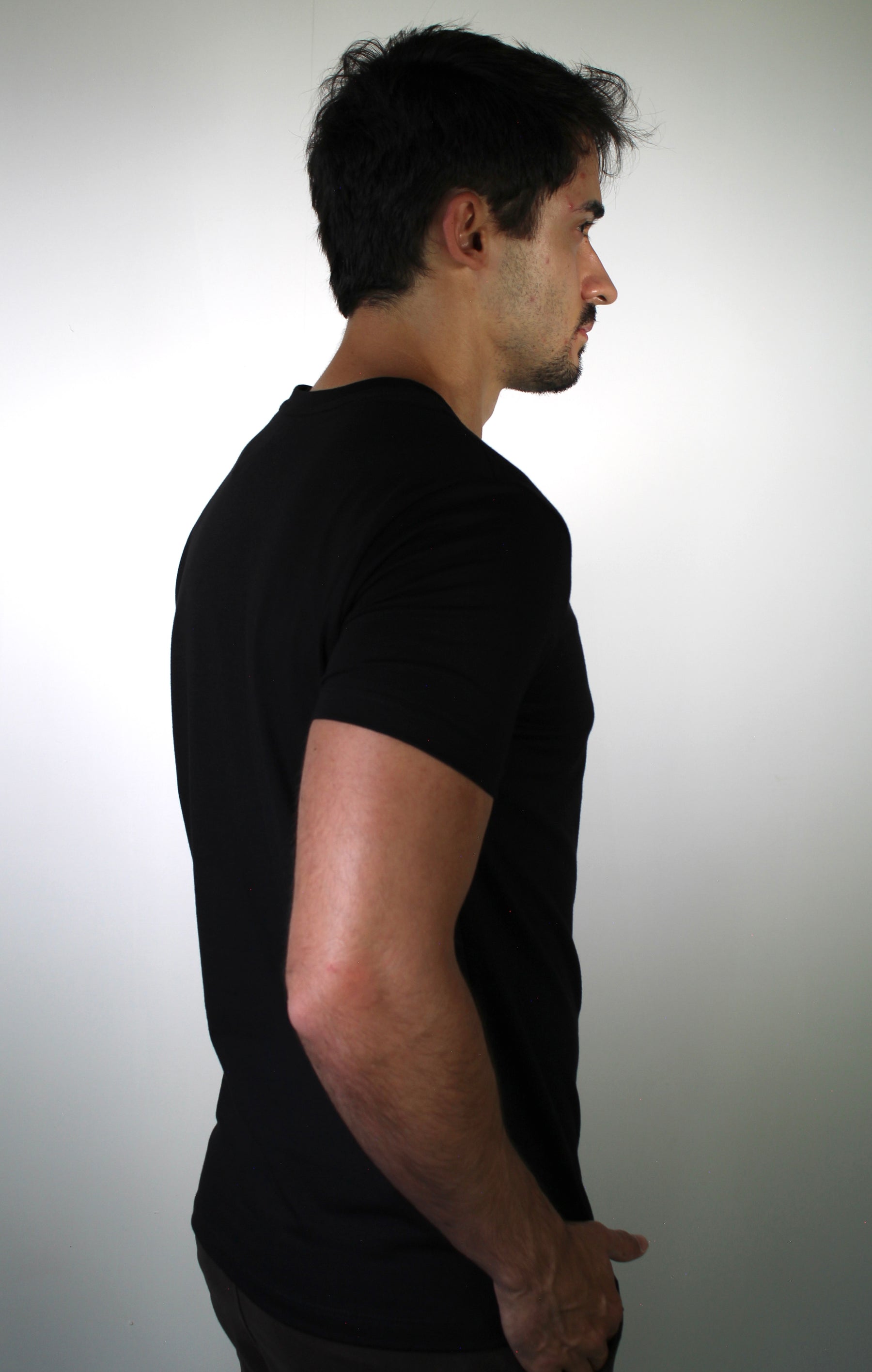 Camiseta AX Side Logo Line - Preta