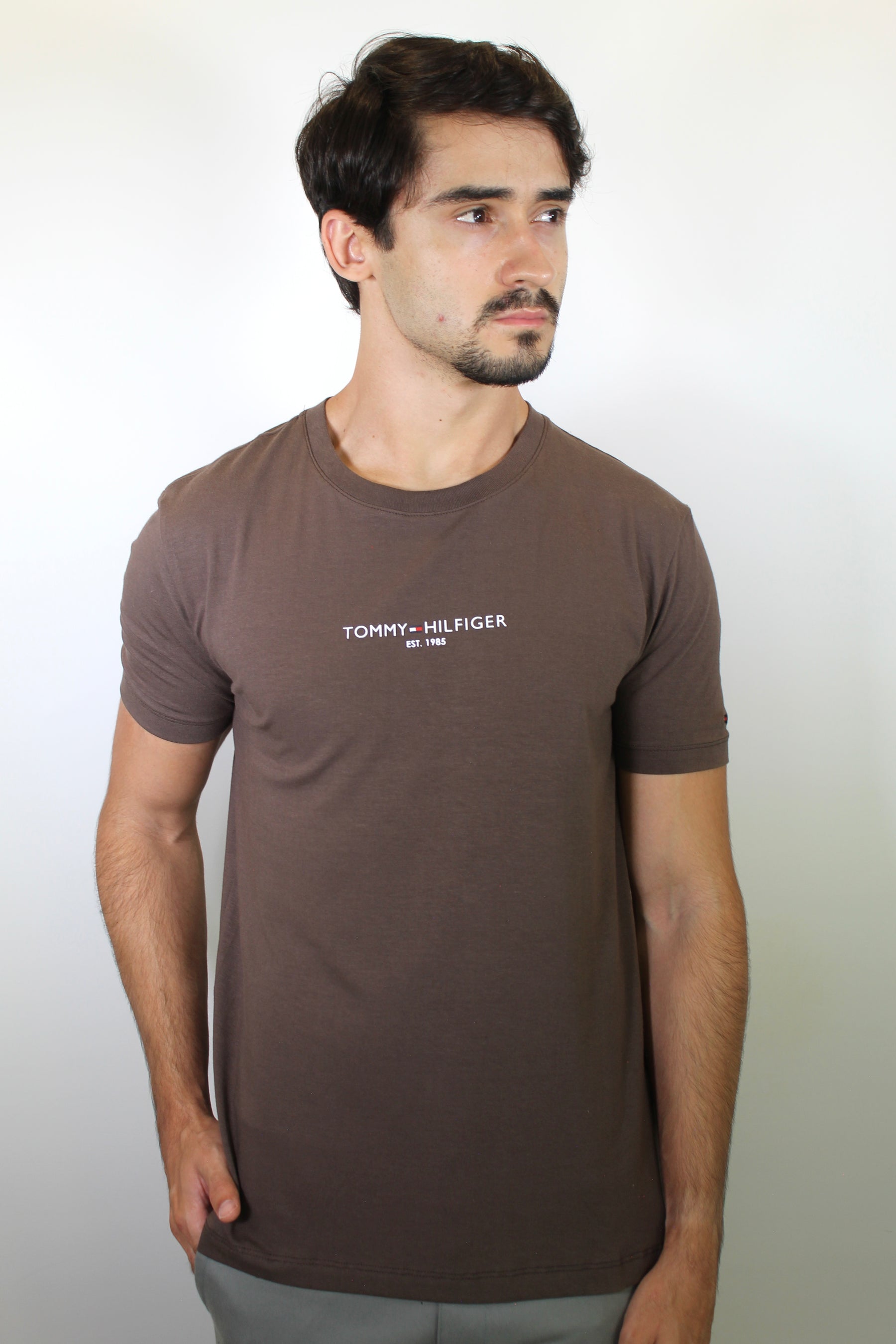 Camiseta TH Minimal Est. 1985 Logo - Marrom
