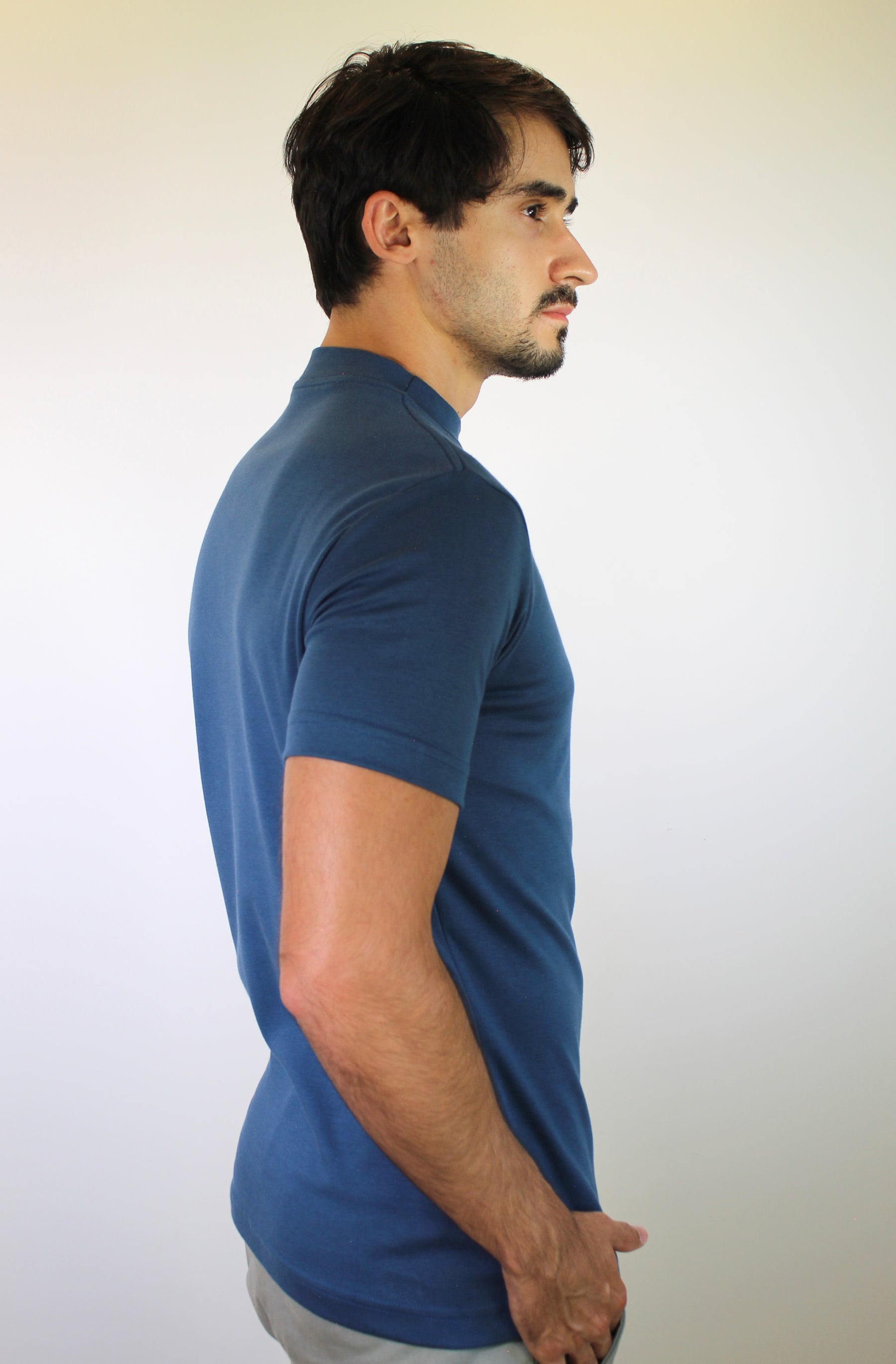 Camiseta Gola Midi Nobre Men - Azul Petróleo