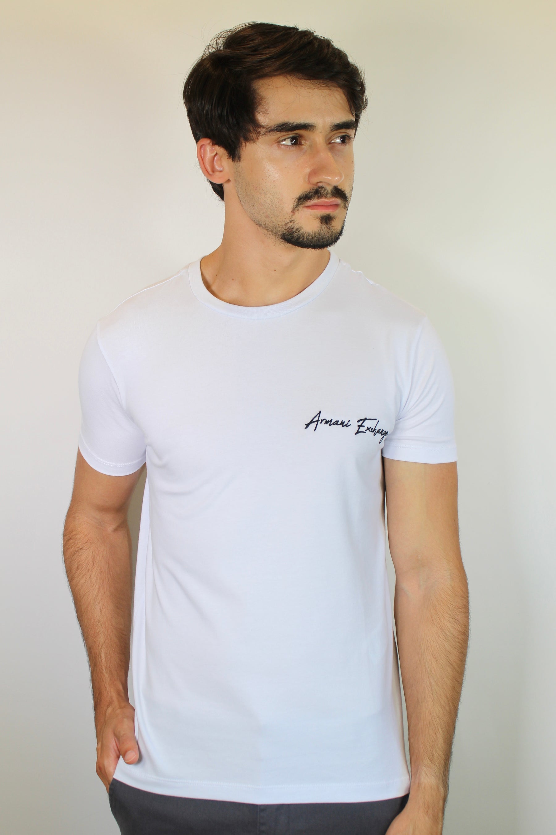 Camiseta AX Signature Logo - Branca