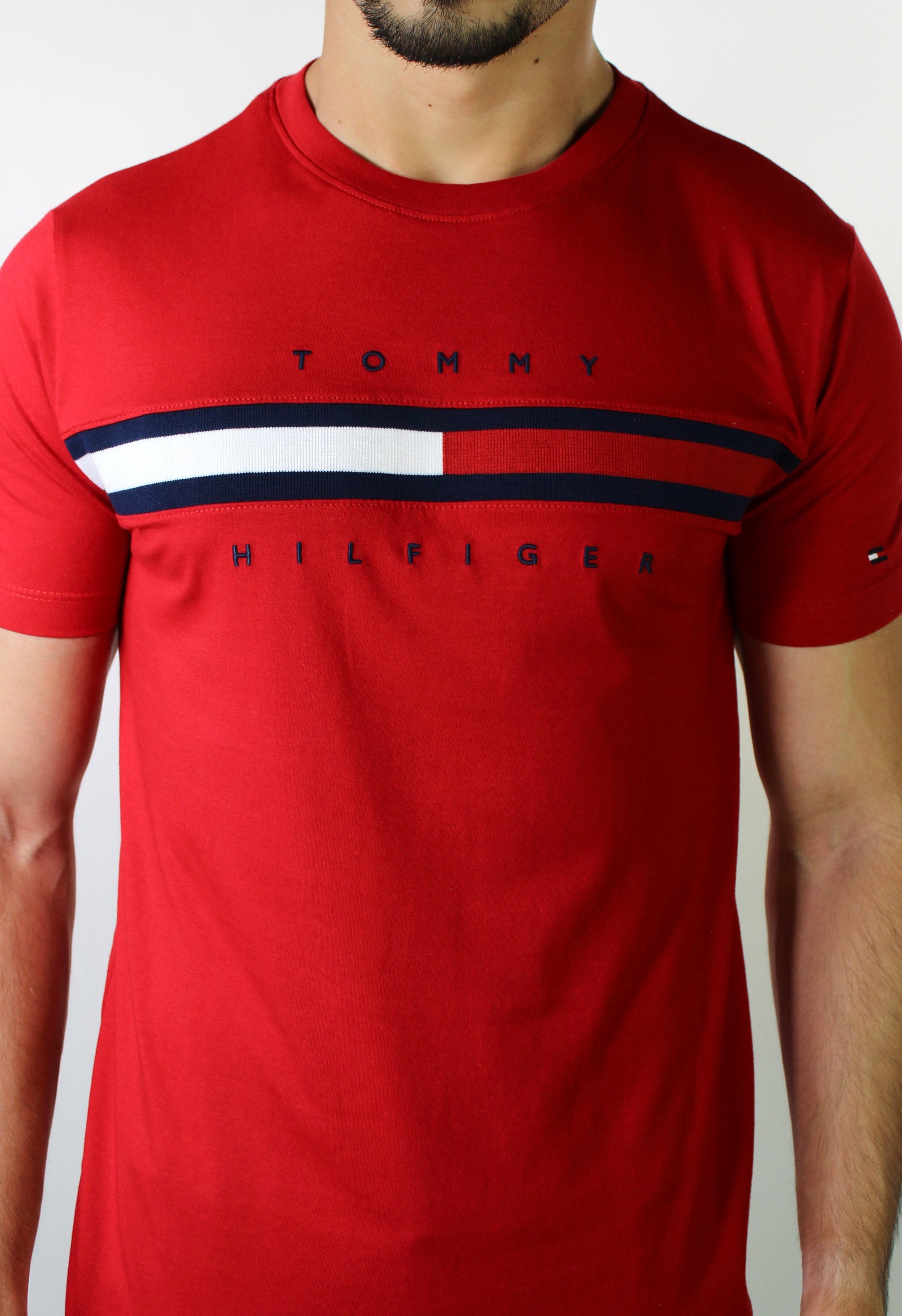 Camiseta TH Flag Stripe - Vermelha