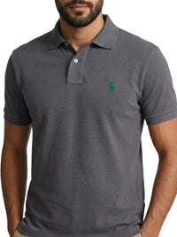 Camisa Gola Polo RL - Chumbo Small Pony Verde