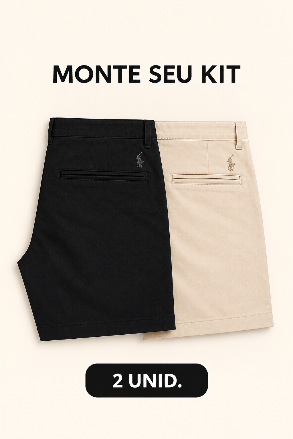 Combo 02 Bermudas Sarja RL Monochrome