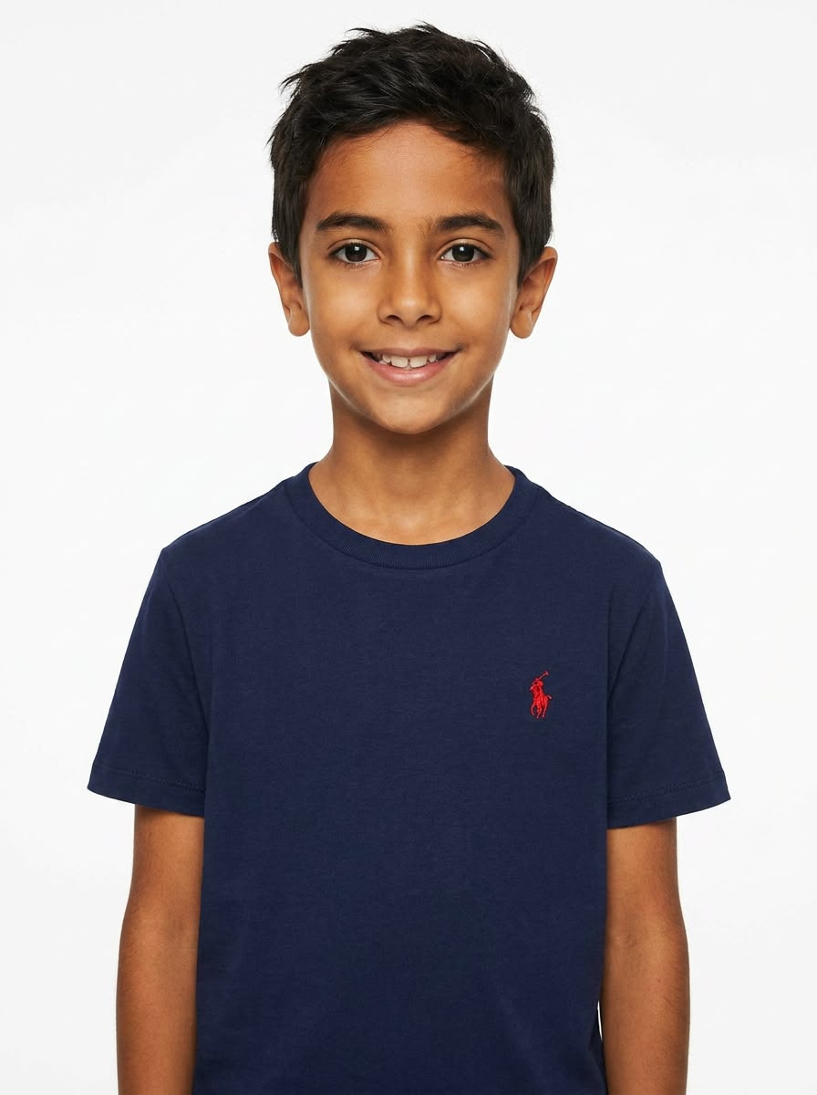 Camiseta RL Classic Infantil - Azul Marinho Small Pony Vermelho