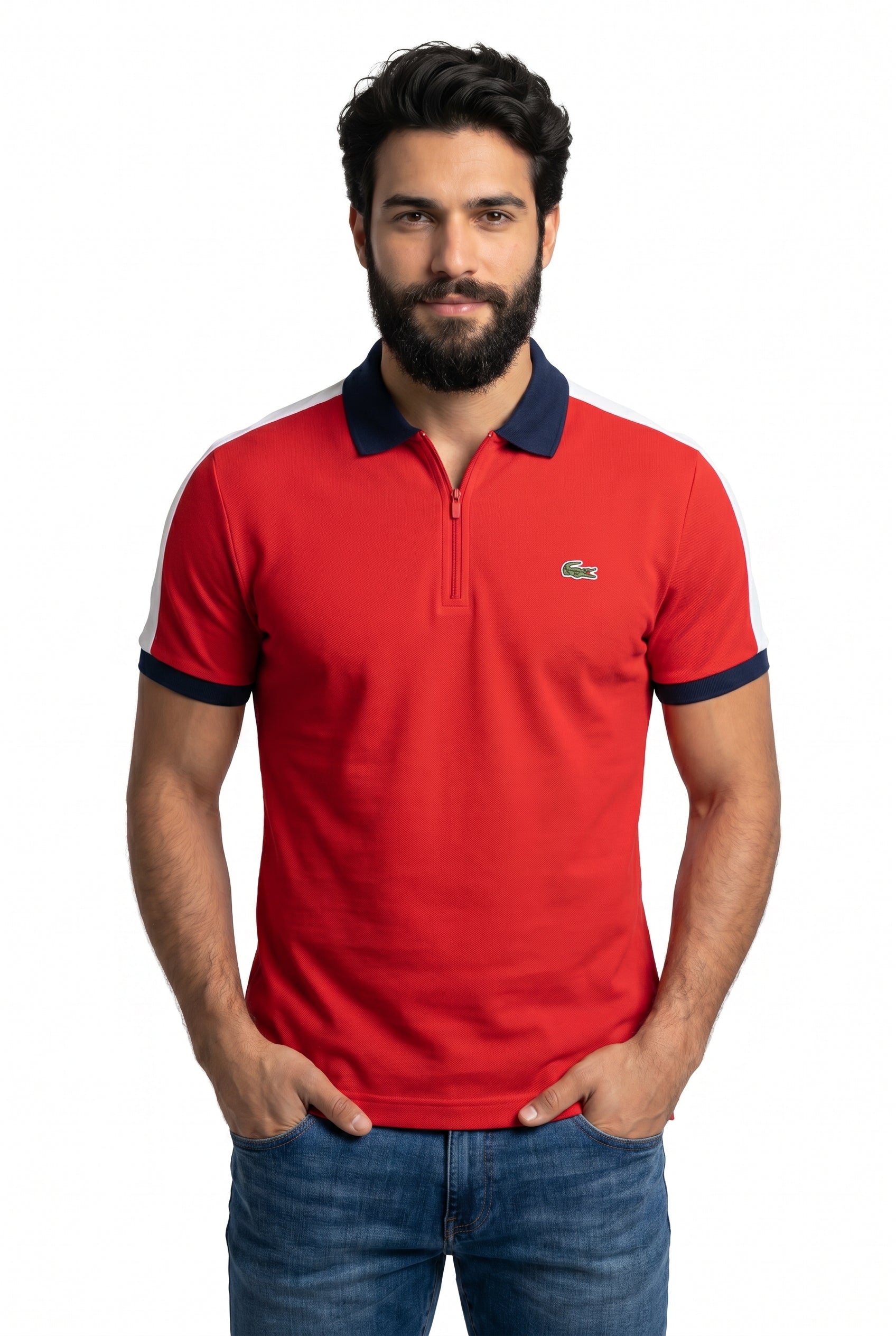Combo 03 Camisas Gola Polo LCT Legacy Contrast Zip