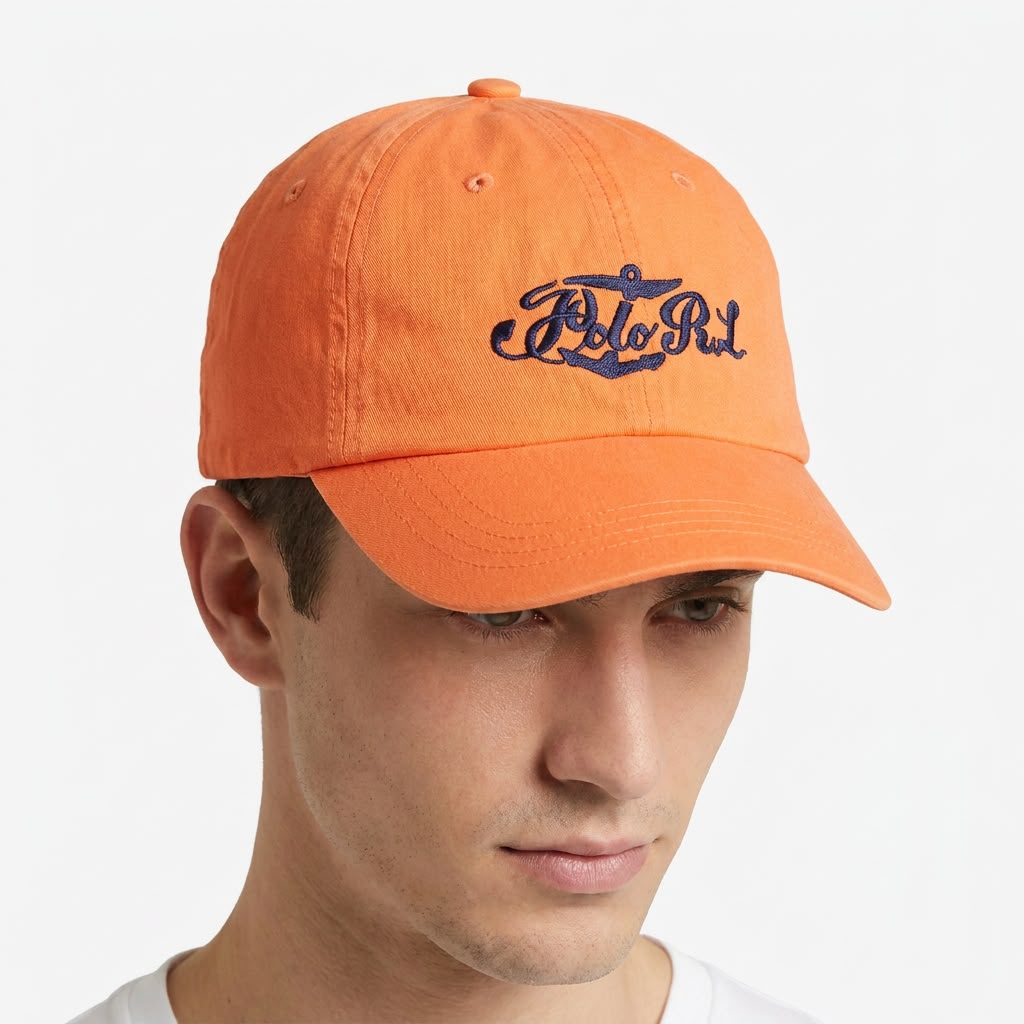 Boné Polo RL Vintage Harbor Script - Laranja