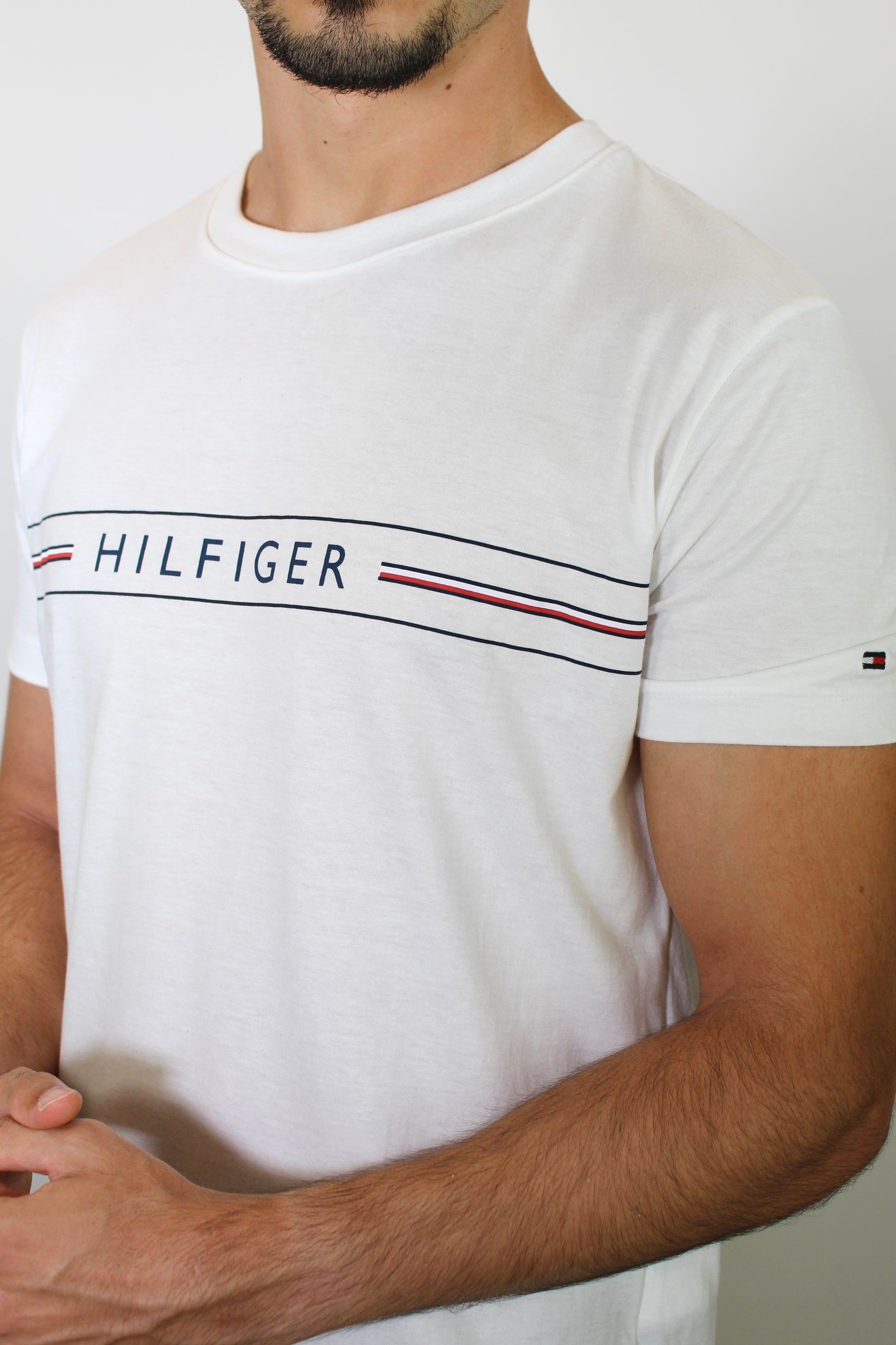 Camiseta TH Nautic Stripe - Branca